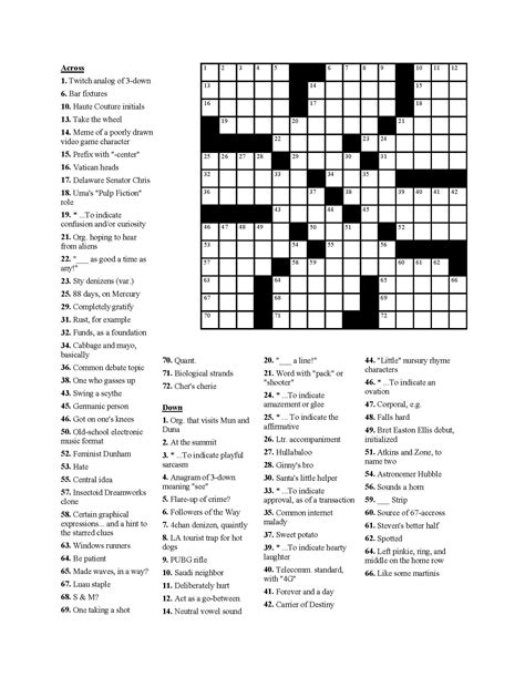 crossword destiny